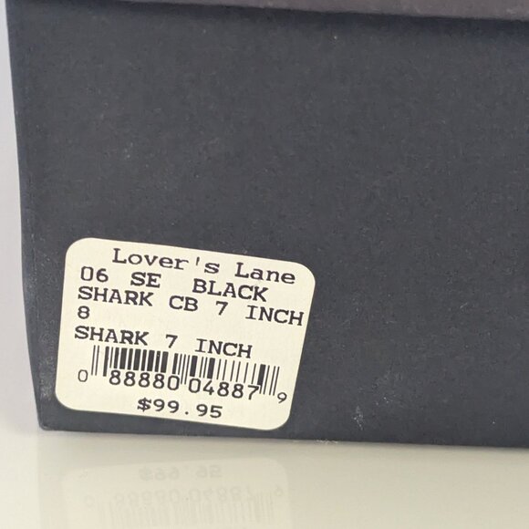 Y2K Tabu Chrome Black Shark Platform Stiletto Stripper Heels Rhinestone Studs 8 - Picture 12 of 12